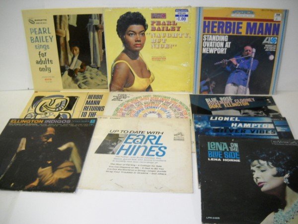 RECORD ALBUMS: 10 JAZZ RECORD ALBUMS INCLUDING EARL HINES; LENA HORN; PEARL BAILEY; HERBIE MAN. COLUMBIA, ROULETTE, ATLANTIC LABELS. USED CONDITION. CALL 845-457-7550 OR EMAIL STERLINGAUCTION@AOL.COM FOR FULL CONDIT