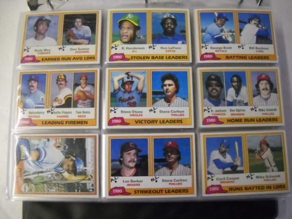 SPORTS CARDS: COLLECTION OF VARIOUS BASEBALL CARDS INCLUDING JASON THOPSON; PHIL HUFFMAN; MIKE PARROTT. APPROX 40 PAGES.