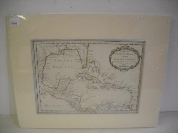 MAP: ANTIQUE MAP OF MEXICO. CREASES; FOLD MARKS. 23 INCHES X 14 1/2 INCHES