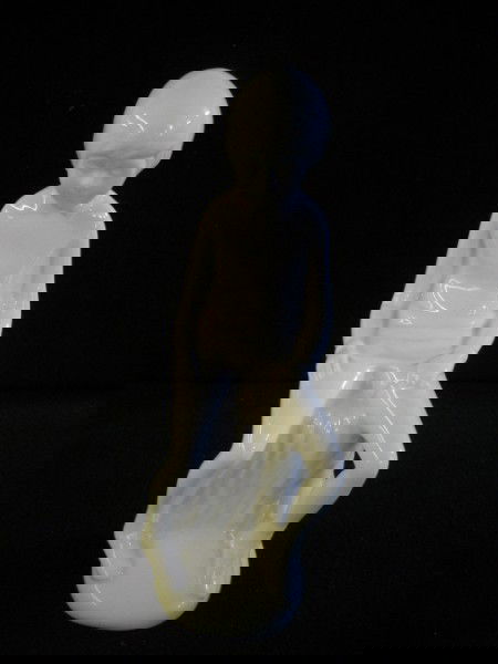 CERAMIC STATUE: SIMON BY PAULINE SHONE SPODE BOY FIGURE. 8 INCHES HIGH