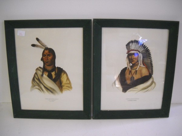 INDIAN PRINTS: 2 INDIAN PRINTS, WINOLD REISS. FRAMED MEASURES 21 INCHES X 17 INCHES