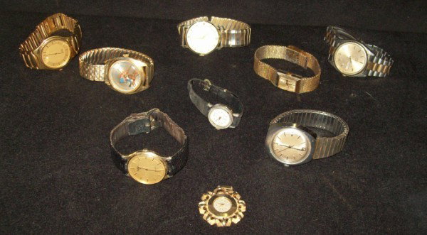 WATCHES: 9 WATCHES INCLUDING 2 SEIKO. USED CONDITION.