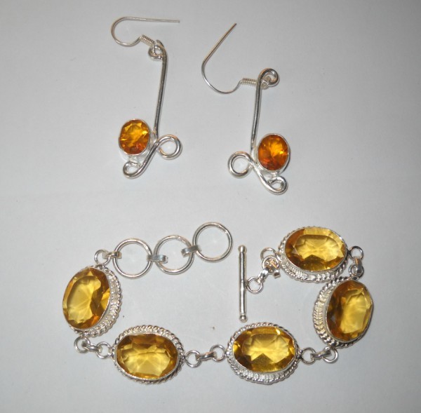 STERLING BRACELET & EARRINGS