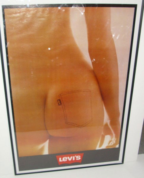 ADVERTISING POSTER: 1971 LEVIS 501 JEANS DENIM Poster BY Ida Van Bladel. 22 INCHES x33 inches. All property is sold "AS IS", "WHERE IS", and ALL SALES ARE FINAL. There are NO REFUNDS, NO EXCHANGES. ALL ARTWORK, PAINTINGS