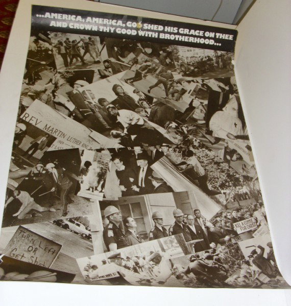 POSTER: AMERICA AMERICA GOD SHED HIS GRACE ON THEE POSTER. TAPE; RIPS; TEARS; CREASES. 33 INCHES X 24 INCHES. All property is sold "AS IS", "WHERE IS", and ALL SALES ARE FINAL. There are NO REFUNDS, NO EXCHAN