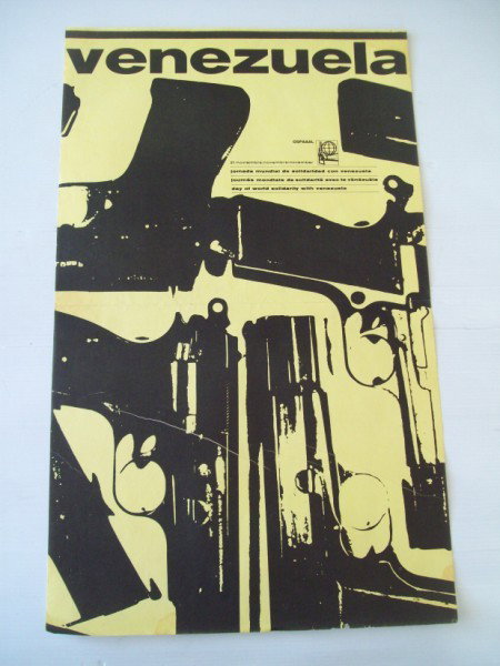 PROPAGANDA POSTER: PROPAGANDA POSTER BY OSPAAAL. CREASES; EDGE TEARS; USED CONDITION. 21 INCHES X 13 INCHES. PLEASE CONTACT AUCTION HALL REGARDING COMPLETE CONDITION REPORT PRIOR TO BIDDING. All property is sold "AS IS"