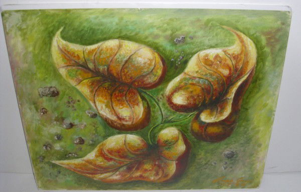 MIXED MEDIA: MIXED MEDIA OIL PAINTING ON PAPER SIGNED HUGO GNAM 1993. 20 INCHES WIDE X 16 1/2 INCHES HIGH. All property is sold "AS IS", "WHERE IS", and ALL SALES ARE FINAL. There are NO REFUNDS, NO EXCHANGES. ALL