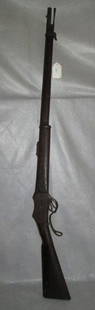 EARLY RIFLE: 1800'S NEPALESE MARTINI BREECH LOADING MILITARY RIFLE. 49 INCHES LONG