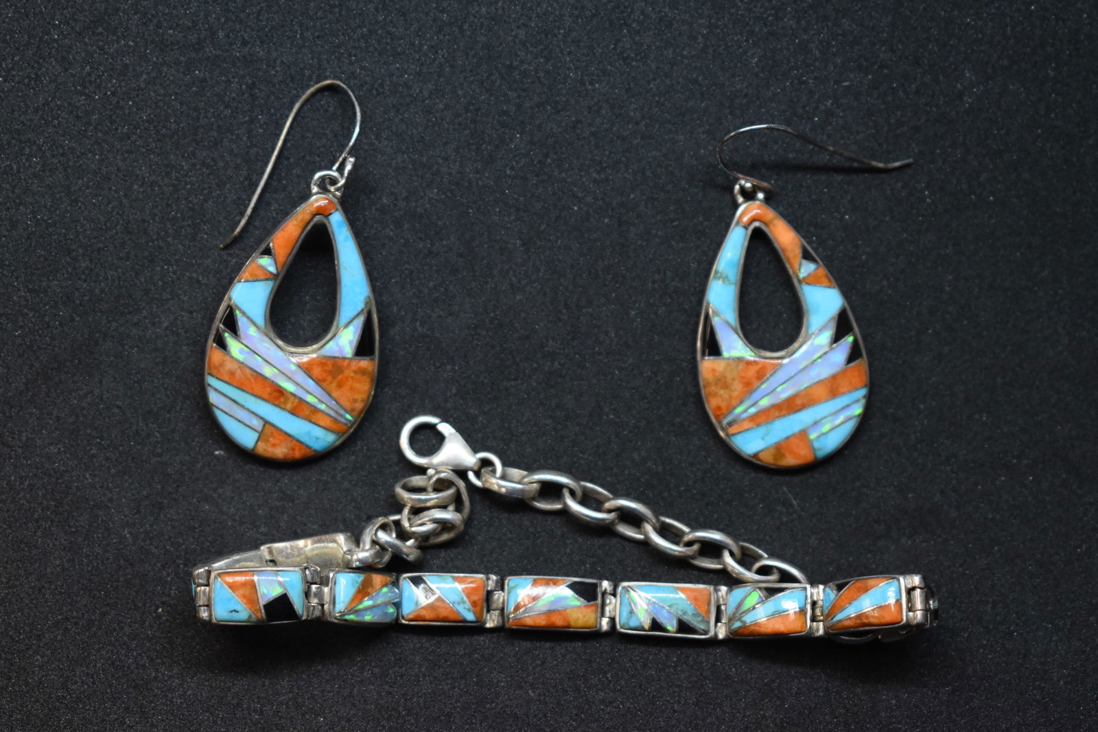 Sterling Silver Earring Bracelet set (1 of 5)