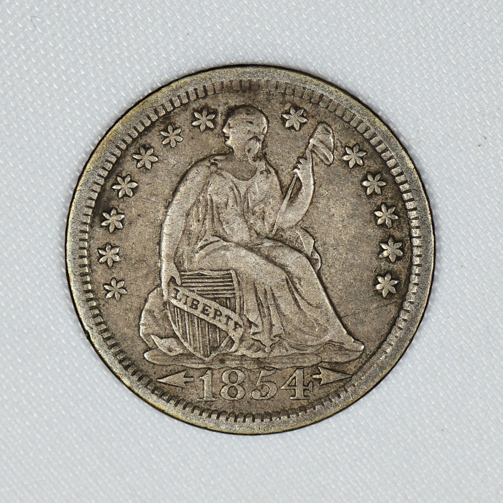 1854 O VF Seated Liberty Half Dime Arrows (1 of 2)