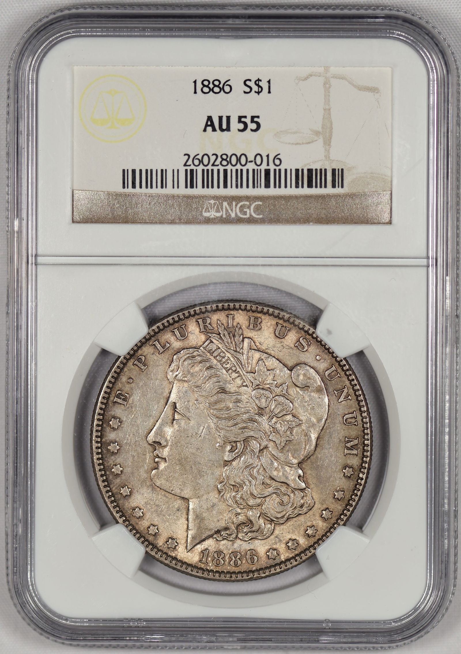1886 AU 55 NGC Morgan Silver Dollar (1 of 2)