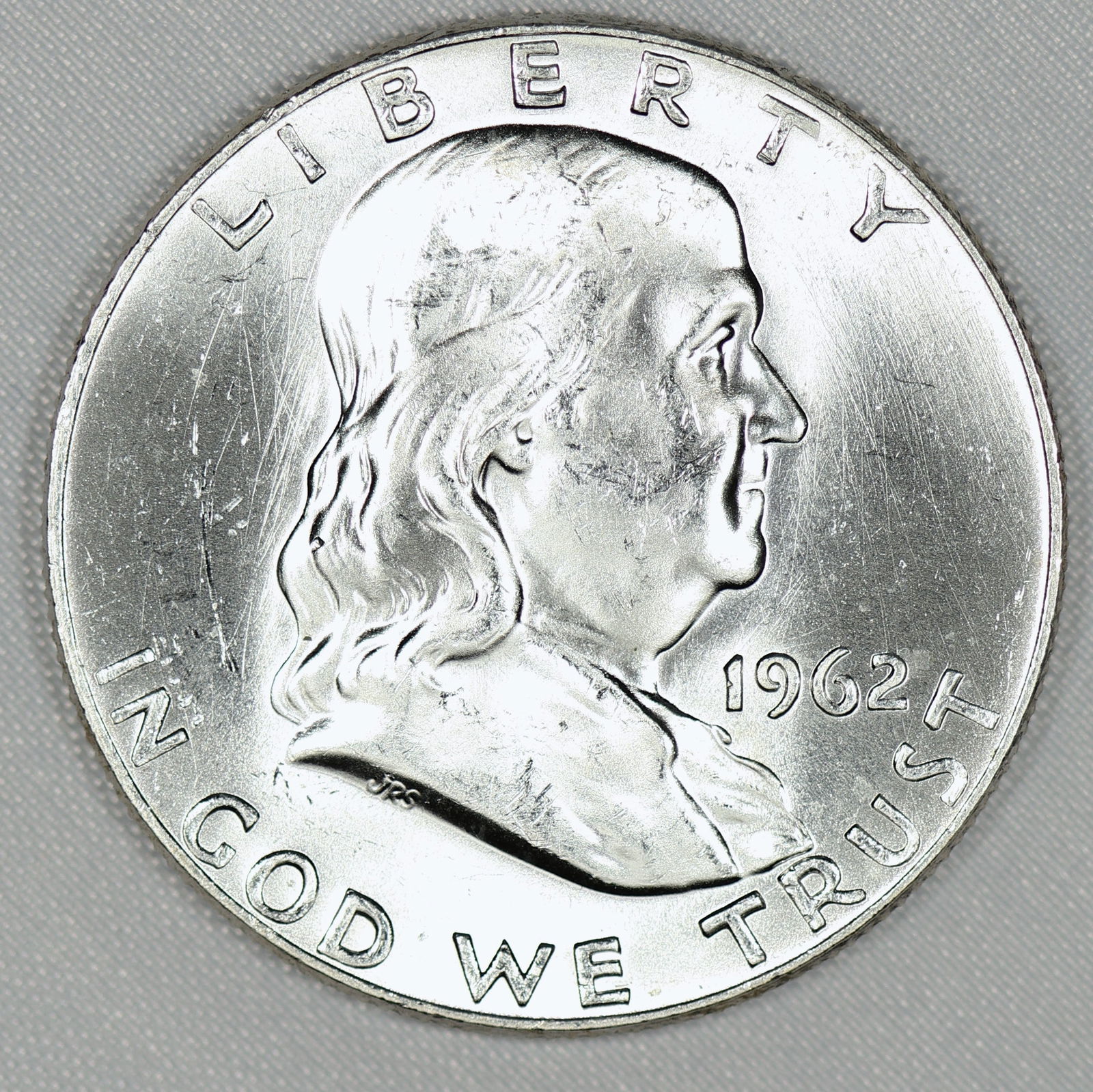 1962 BU Franklin Half Silver Dollar (1 of 2)