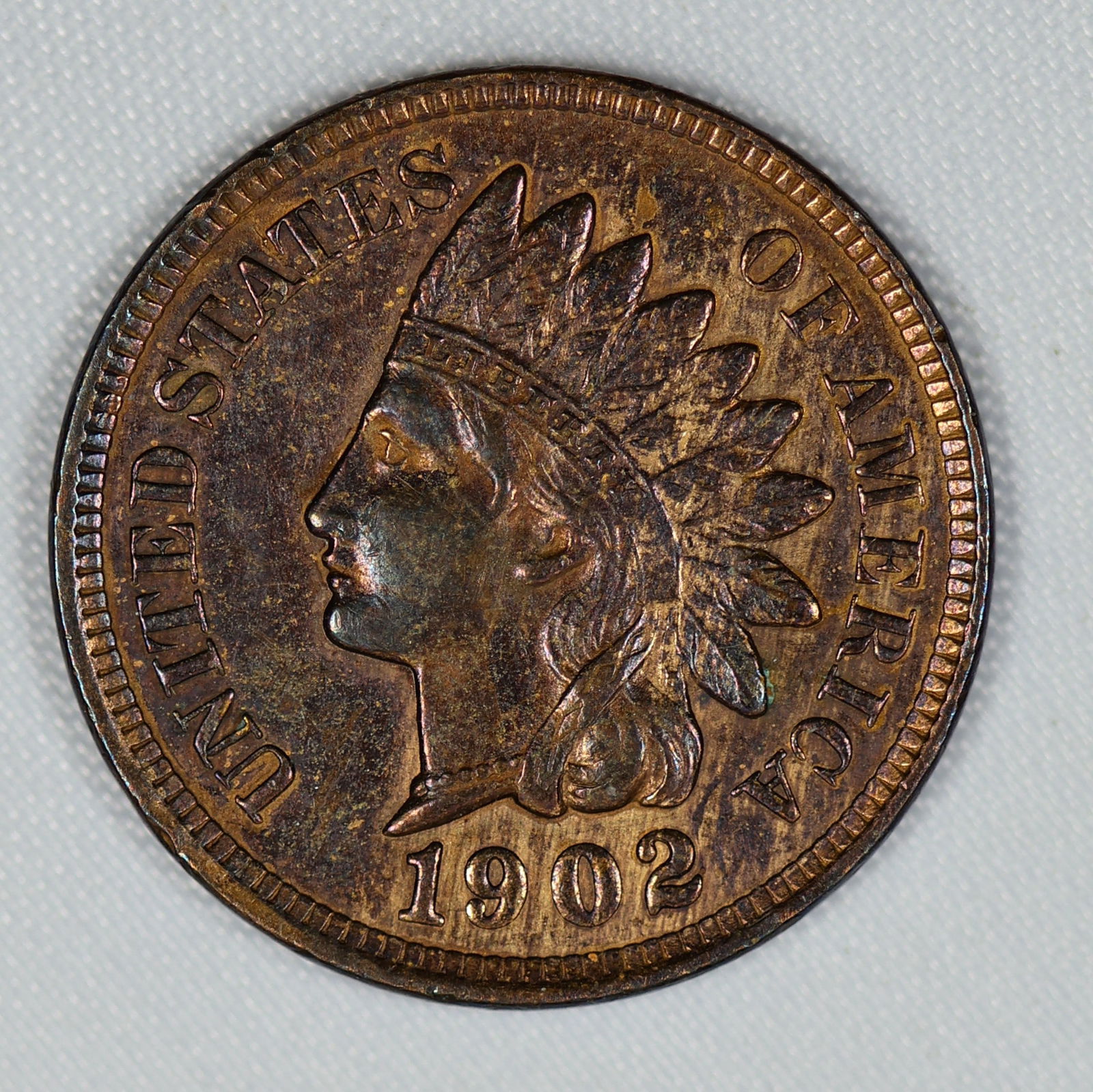 1902 BU Indian Head Cent 4-Diamond TONED (1 of 2)