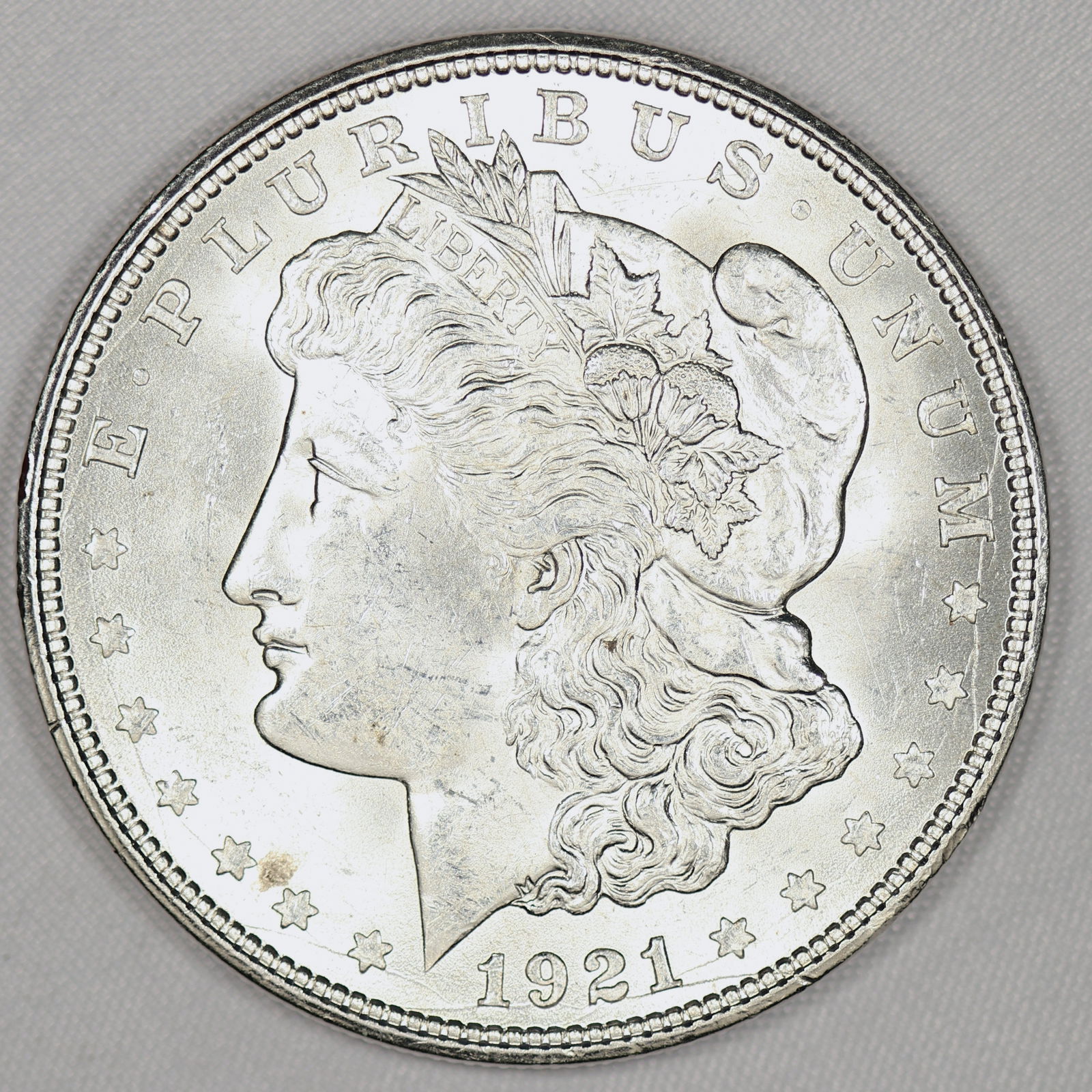 1921 D BU+ Morgan Silver Dollar Die Breaks Galore!: (#EIIU)