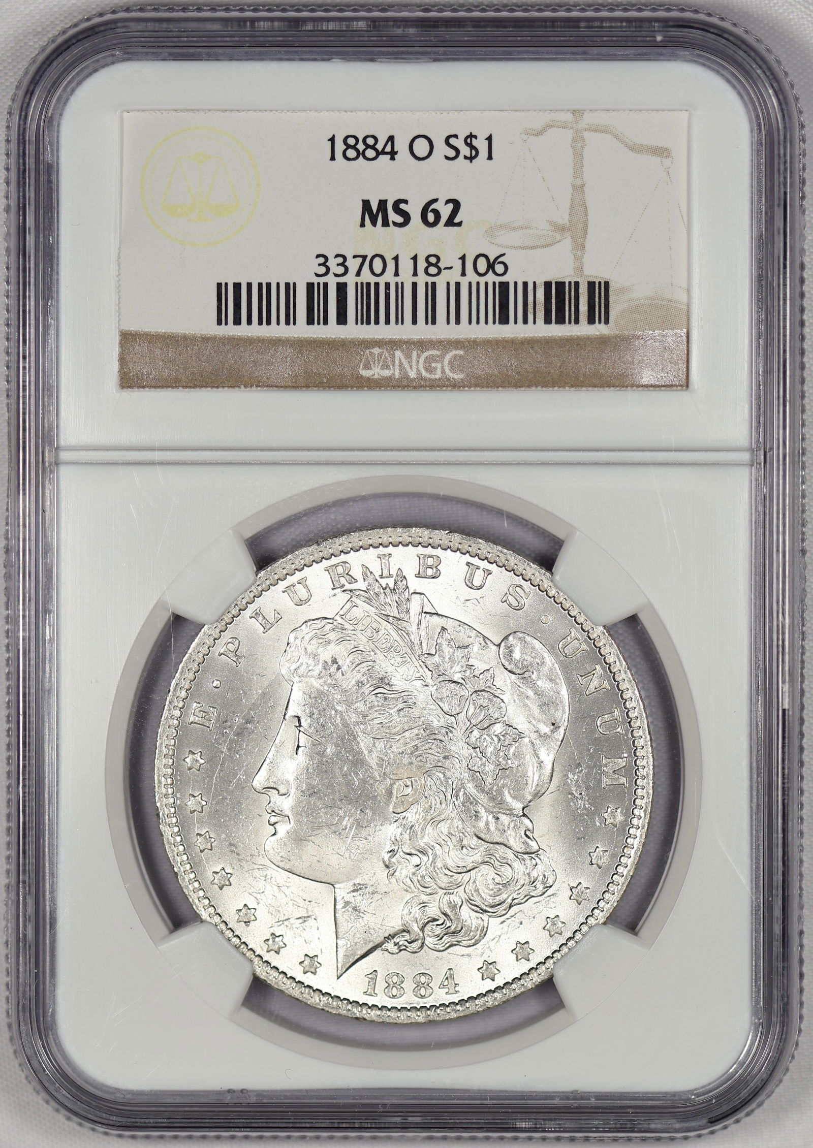 1884 O MS 62 NGC Morgan Silver Dollar (1 of 2)