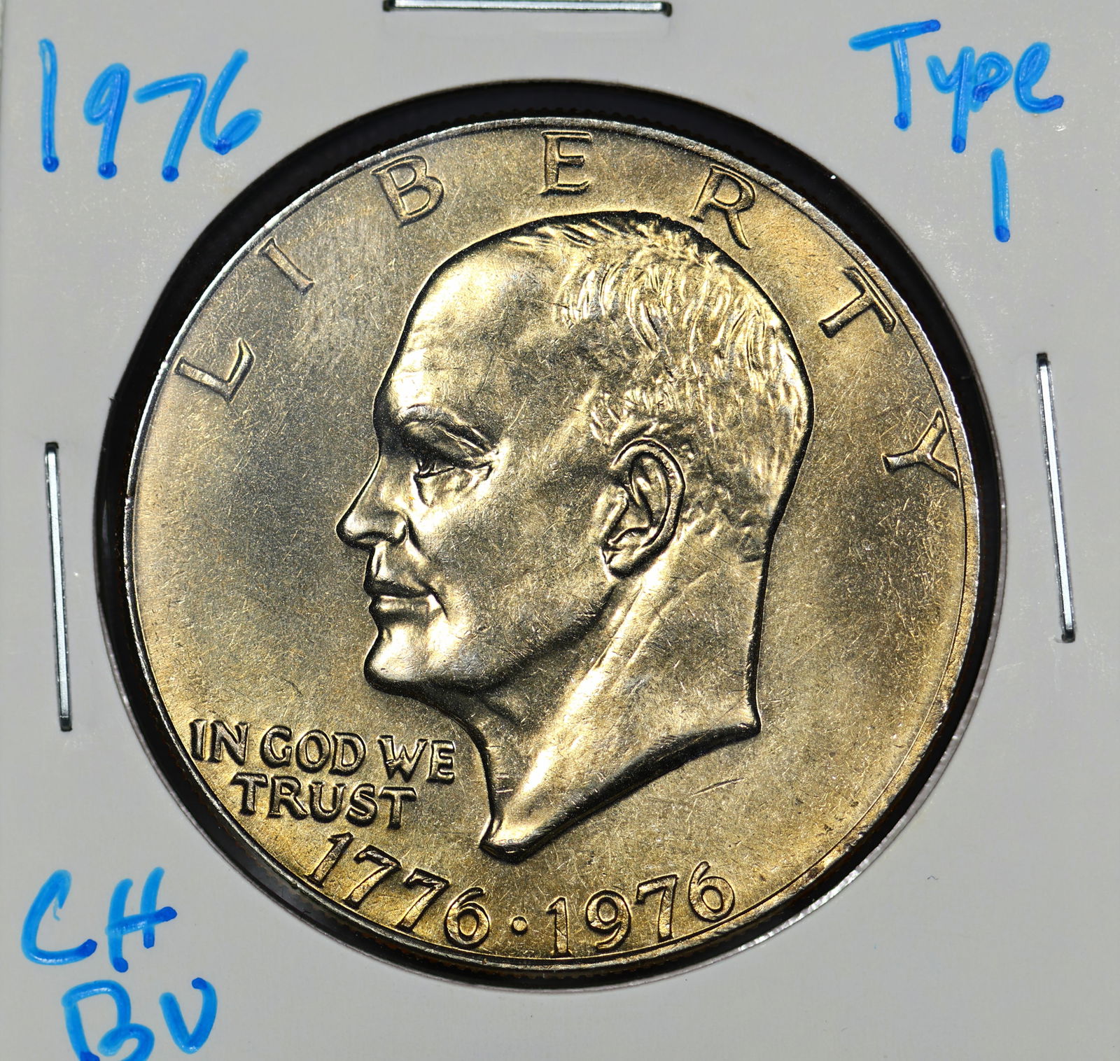 1976 GEM GOLD TONED Type 1 Eisenhower Ike Dollar (1 of 2)