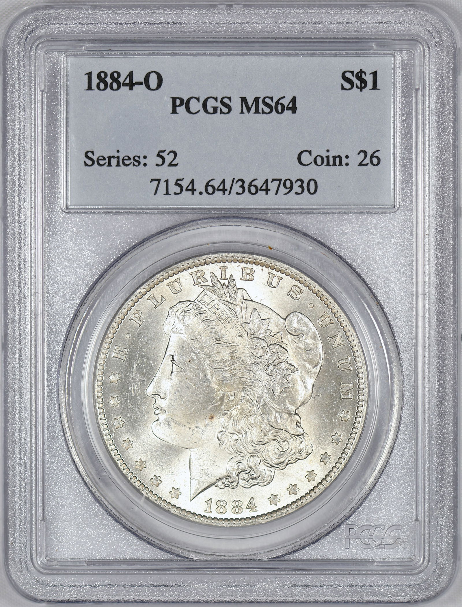1884 O MS 64 PCGS Morgan Dollar (1 of 2)