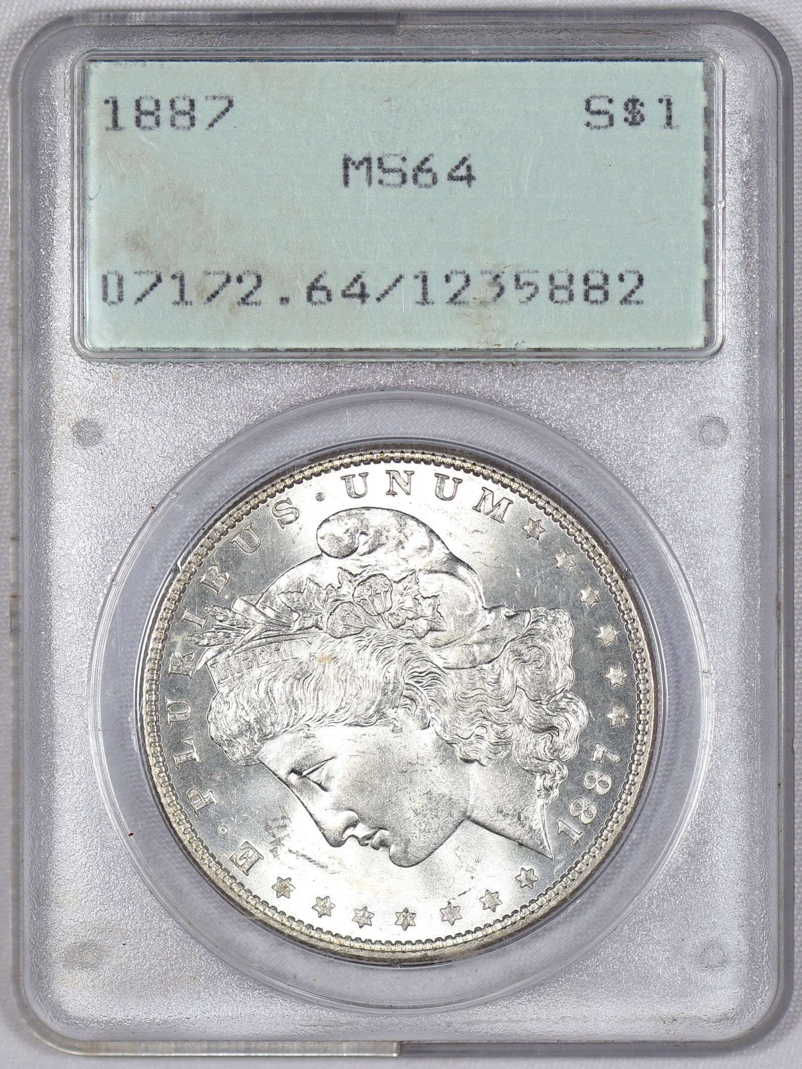 1887 Morgan Silver Dollar MS 64 PCGS Rattler (1 of 2)