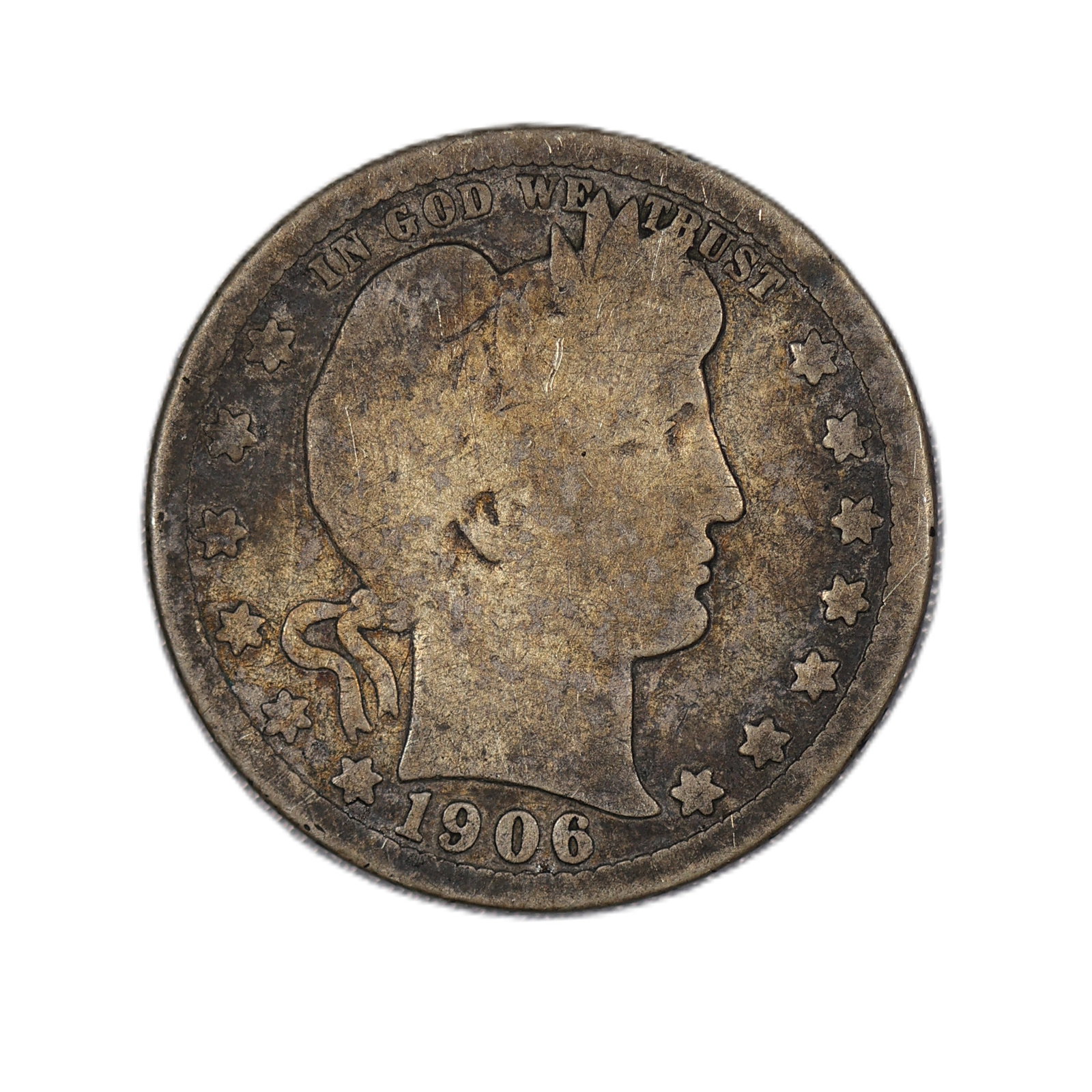 1906 D Barber Silver Quarter (1 of 2)
