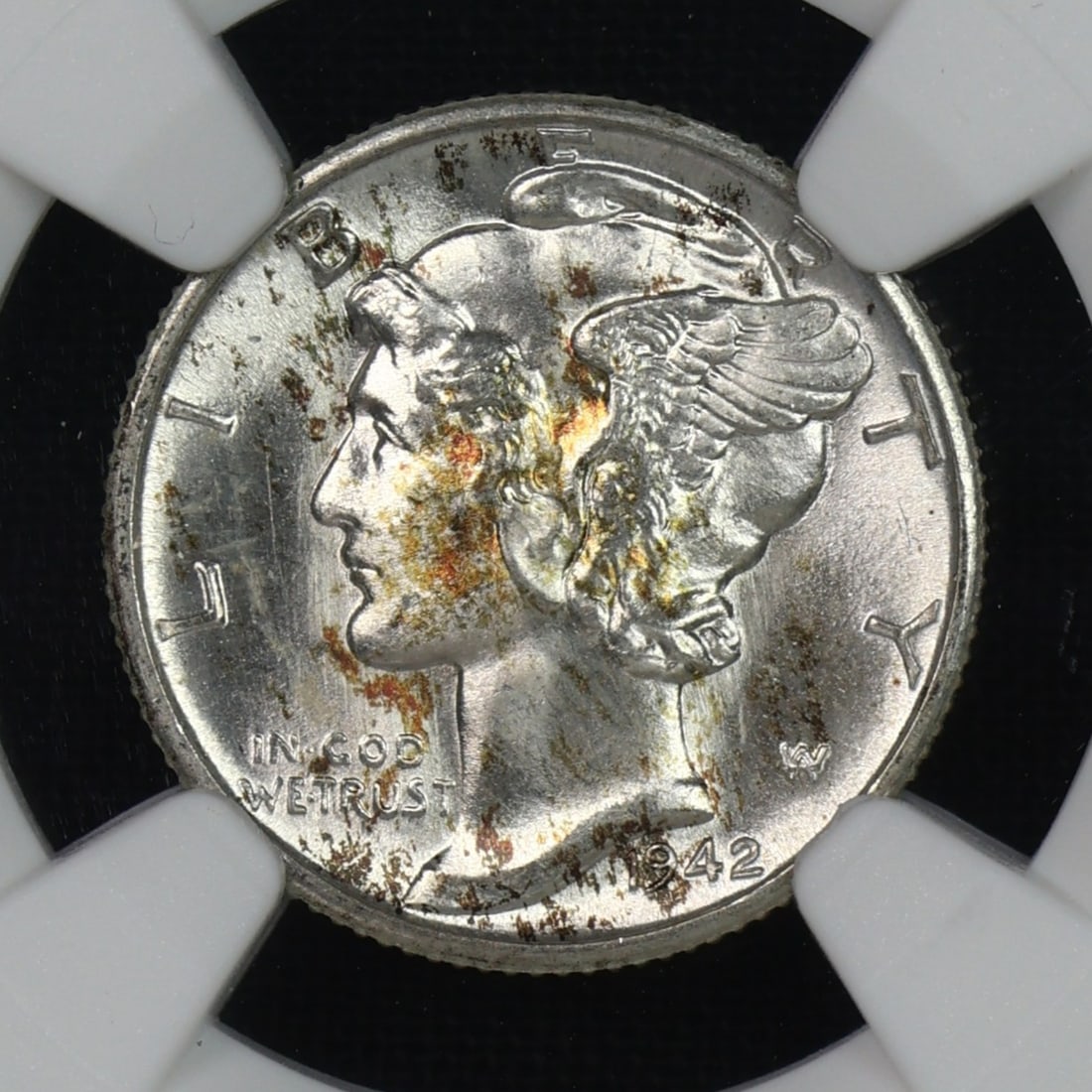 1942 D Mercury Silver Dime NGC MS-65 FB (1 of 4)