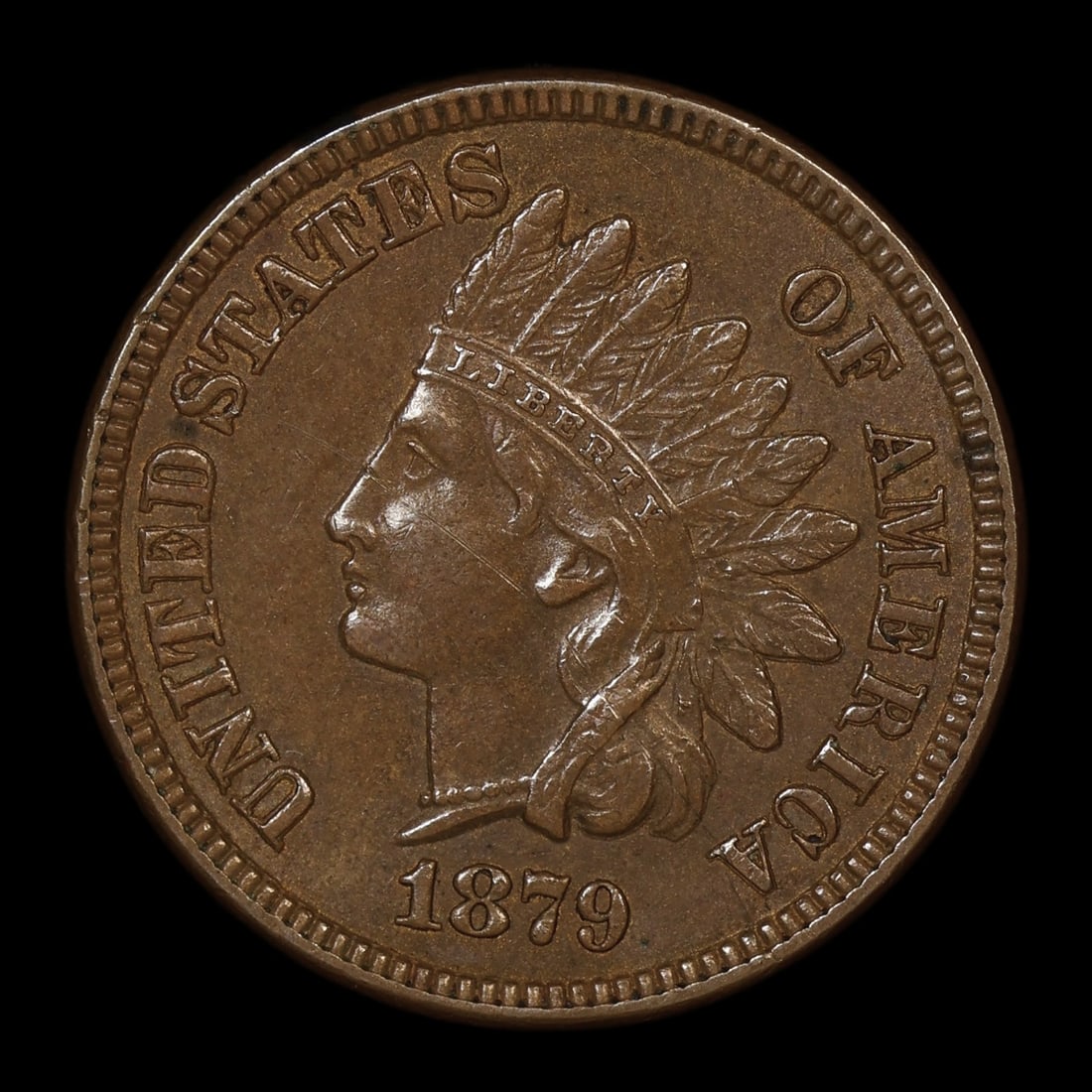 1879 Indian Head Cent Penny AU Better Date (1 of 2)