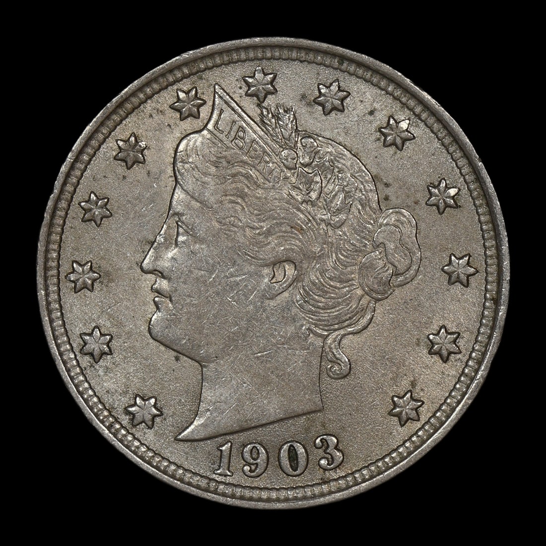 1903 Liberty V Nickel XF/AU: 1903 Liberty V Nickel XF/AU