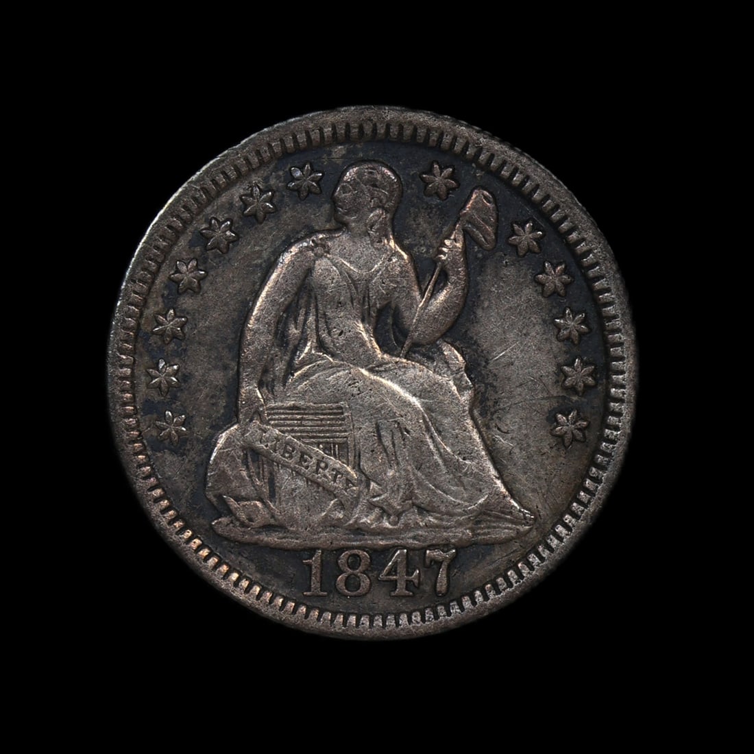 1847 Seated Liberty Half Dime XF Nice!: 1847 Seated Liberty Half Dime XF Nice!