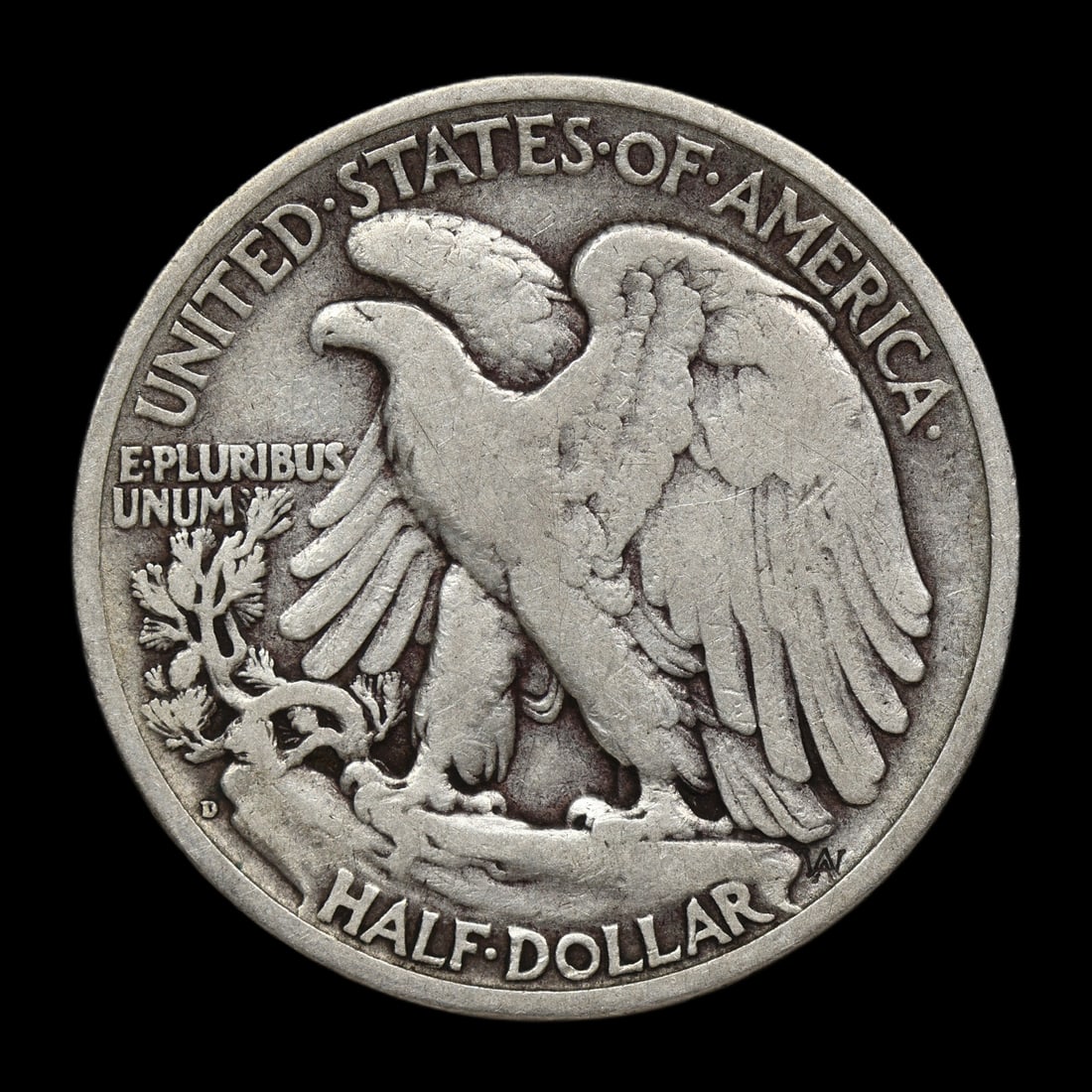 1917 D Walking Liberty Silver Half Reverse - 2