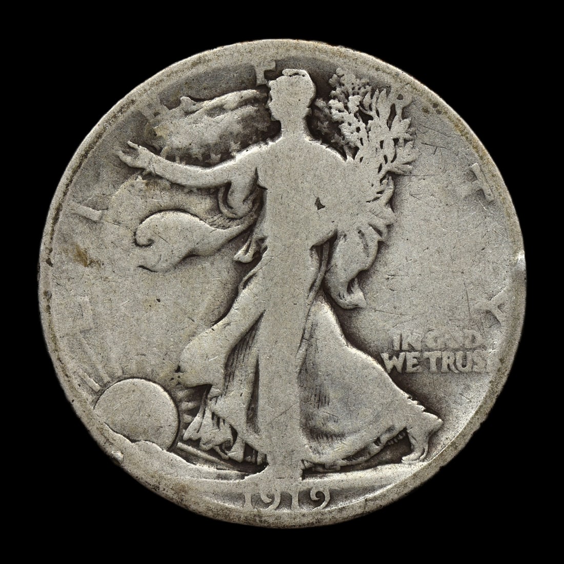 1919 D Walking Liberty Silver Half EARLY DATE: 1919 D Walking Liberty Silver Half EARLY DATE