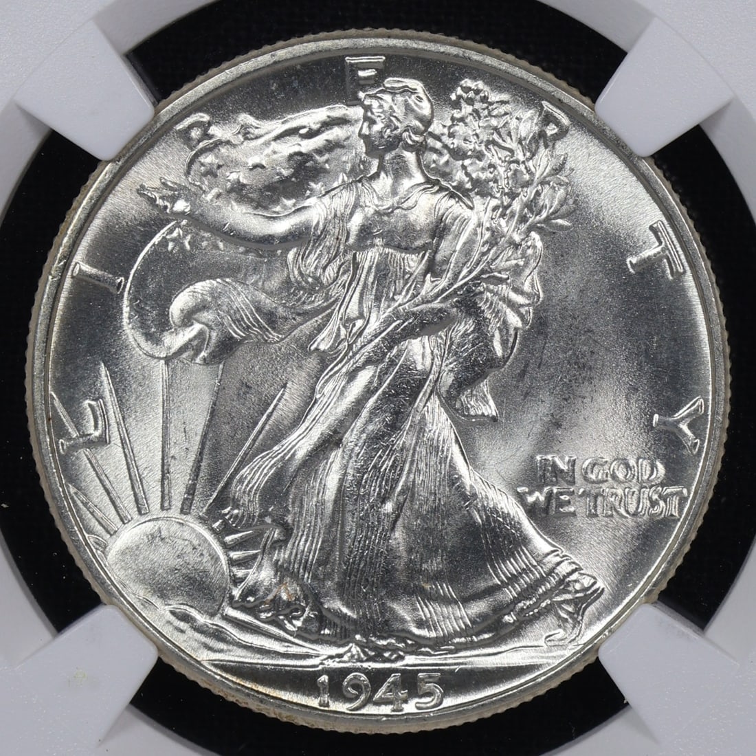 1945 Walking Liberty Half Dollar NGC MS-64: 1945 Walking Liberty Half Dollar NGC MS-64