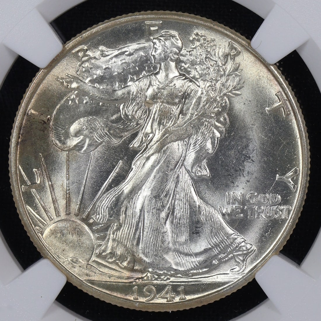 1941 D Walking Liberty Half Dollar NGC MS-64: 1941 D Walking Liberty Half Dollar NGC MS-64