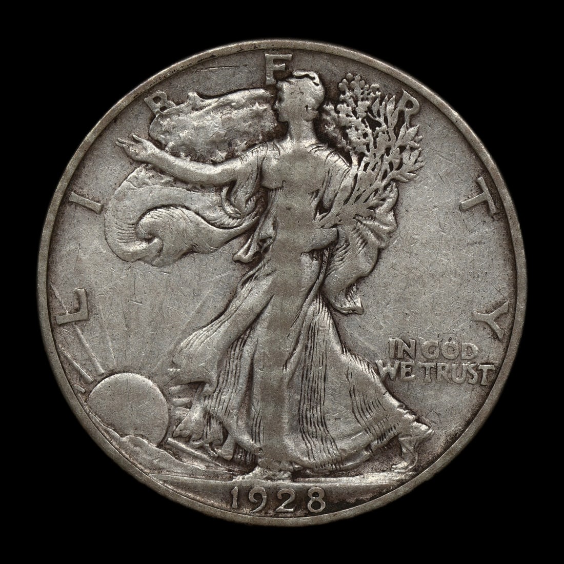 1928 S Walking Liberty Half Dollar VF Better Date: 1928 S Walking Liberty Half Dollar VF Better Date