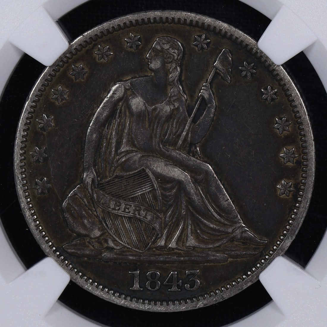 1843 Seated Liberty Half Dollar NGC XF-45 (1 of 4)