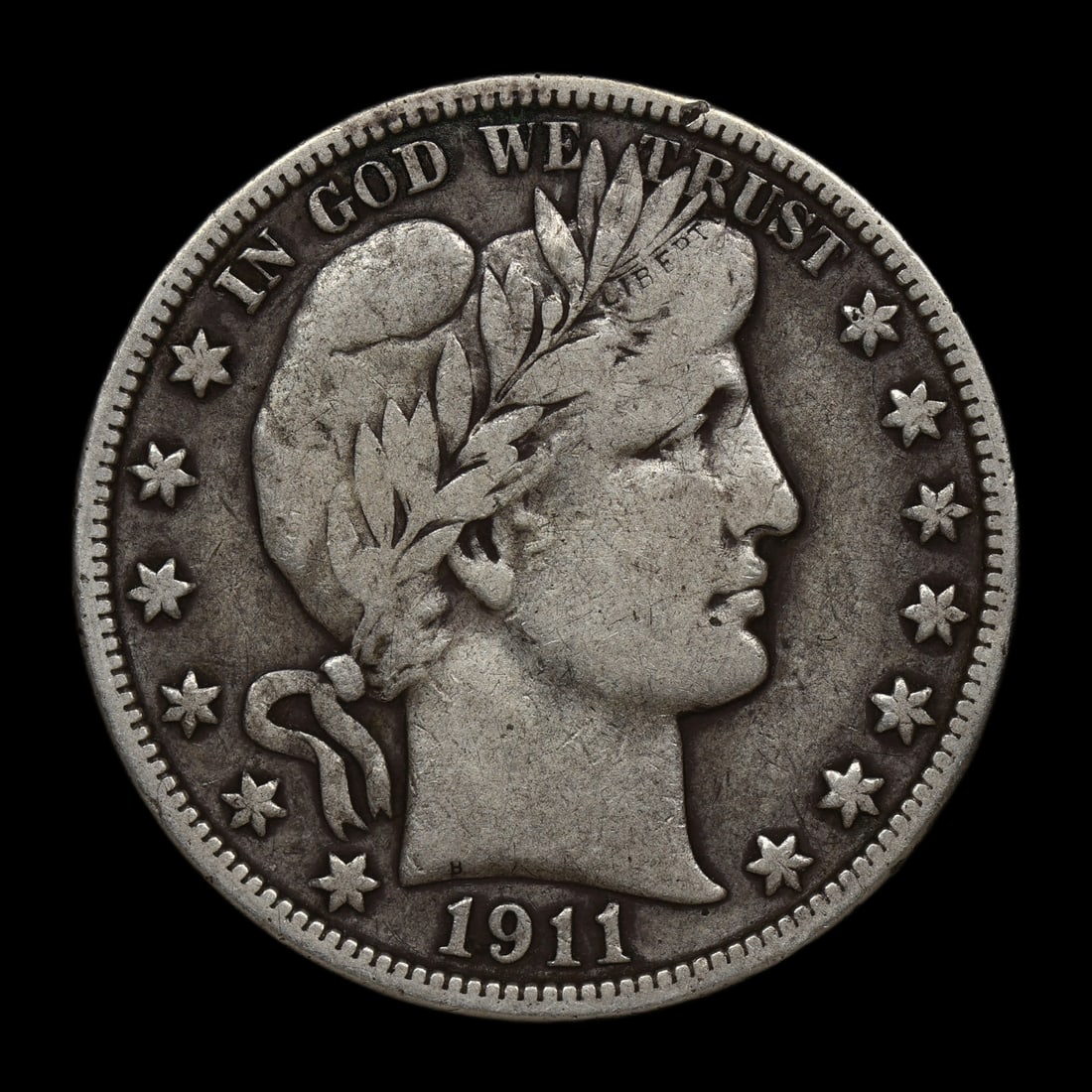 1911 Barber Half Silver Dollar F/VF (1 of 2)