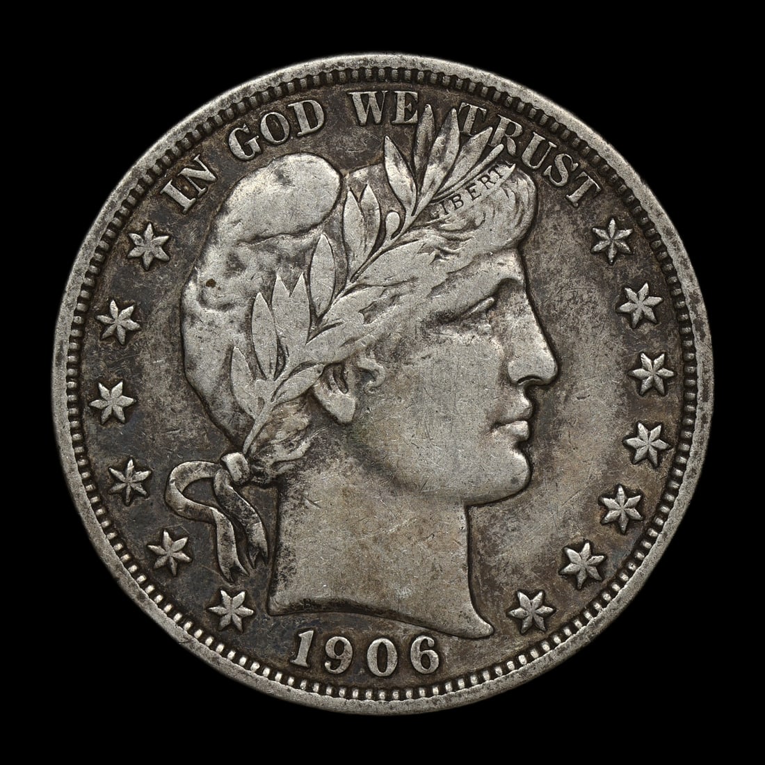 1906 D Barber Half Silver Dollar (1 of 2)