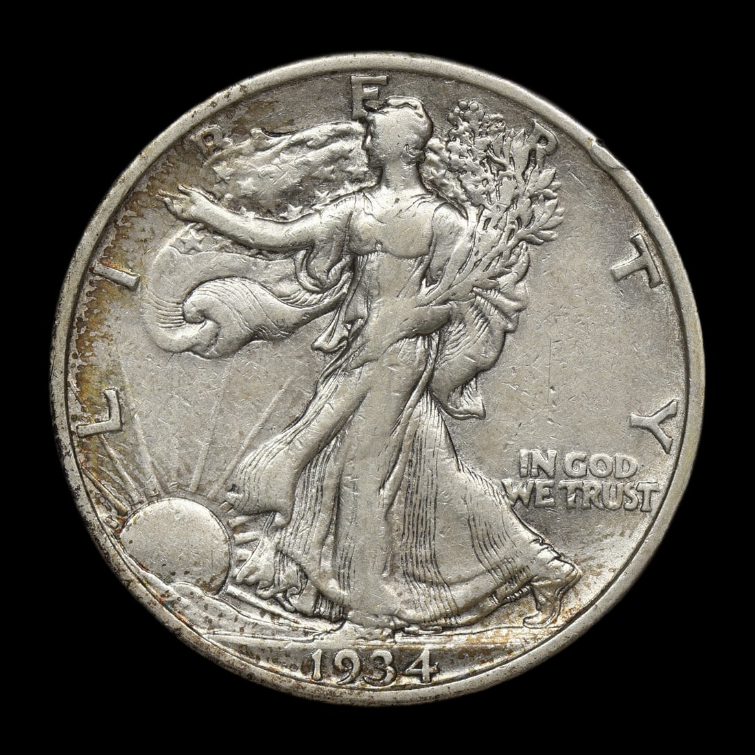 1934 S Walking Liberty Half Dollar VF: 1934 S Walking Liberty Half Dollar VF