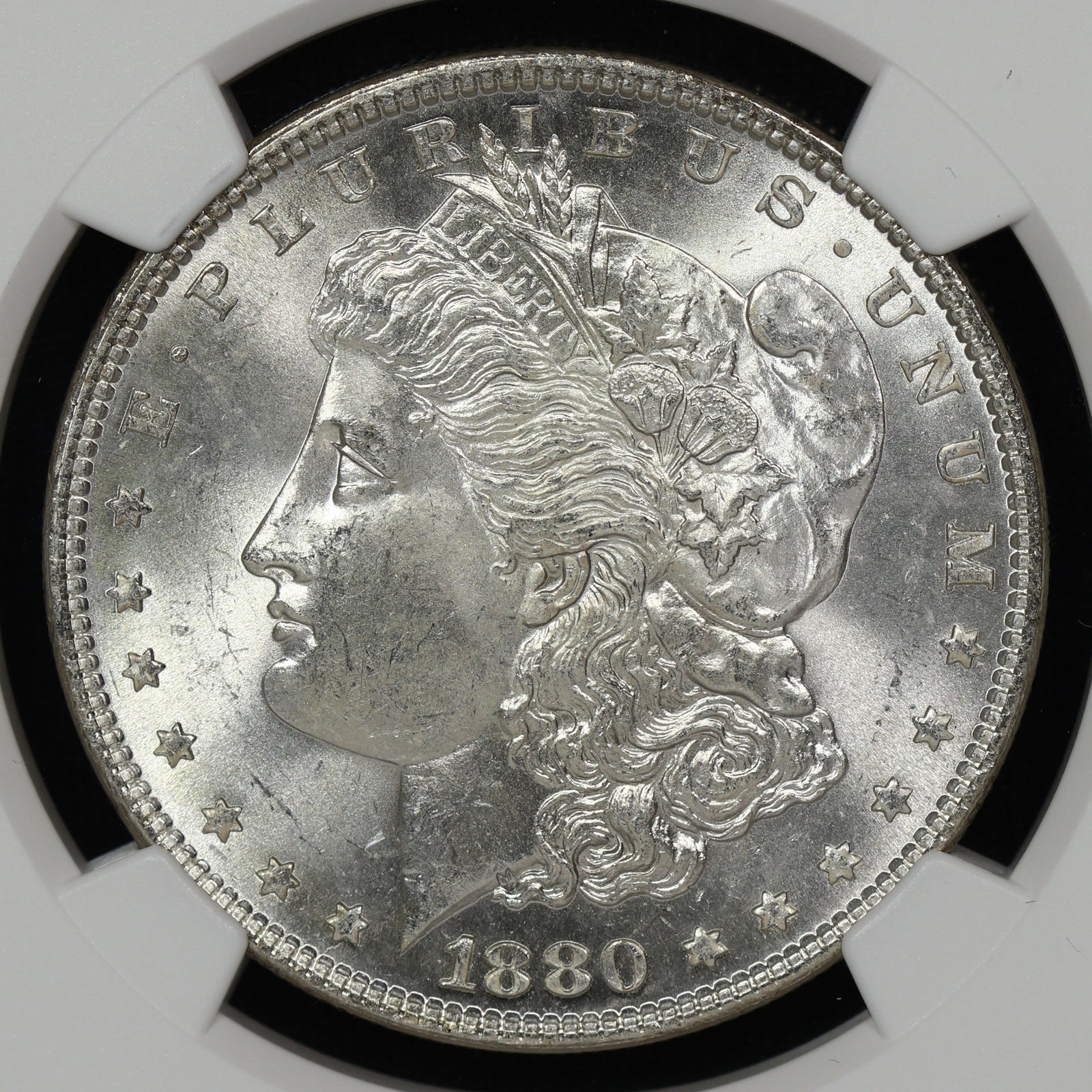1880 S Morgan Silver Dollar NGC MS-64: 1880 S Morgan Silver Dollar NGC MS-64