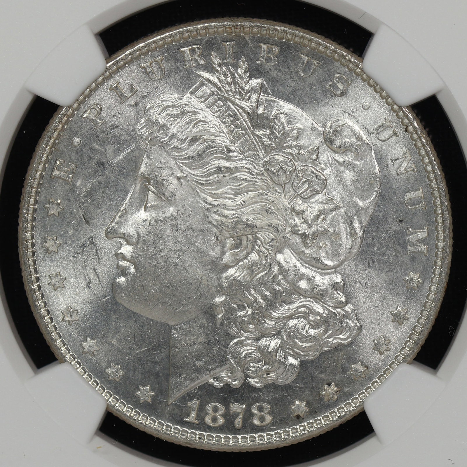 1878 8TF Morgan Silver Dollar NGC MS-62 1st Year!: 1878 8TF Morgan Silver Dollar NGC MS-62 1st Year!