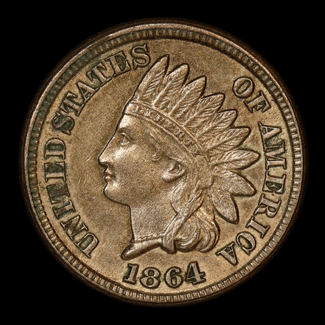1864 Indian Head Cent Copper Nickel UNC Details (1 of 2)