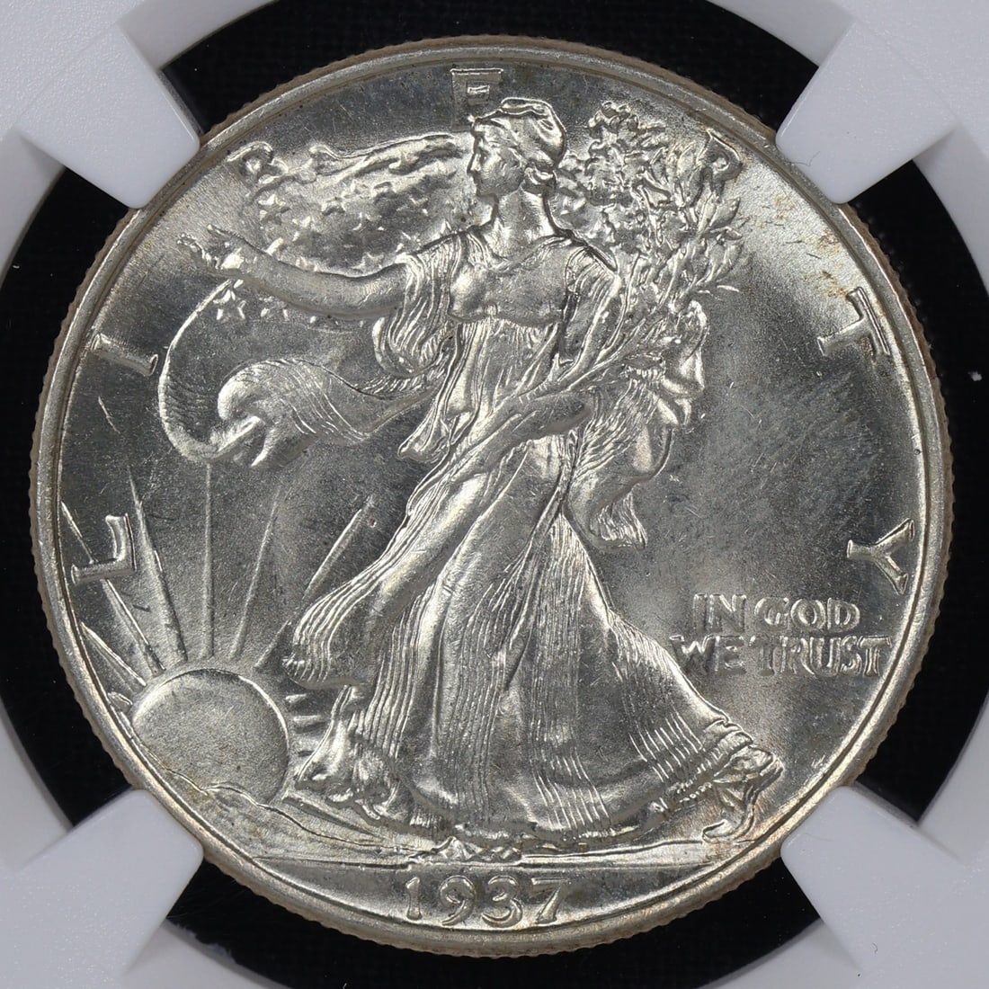 1937 Walking Liberty Half Dollar NGC MS-64: 1937 Walking Liberty Half Dollar NGC MS-64