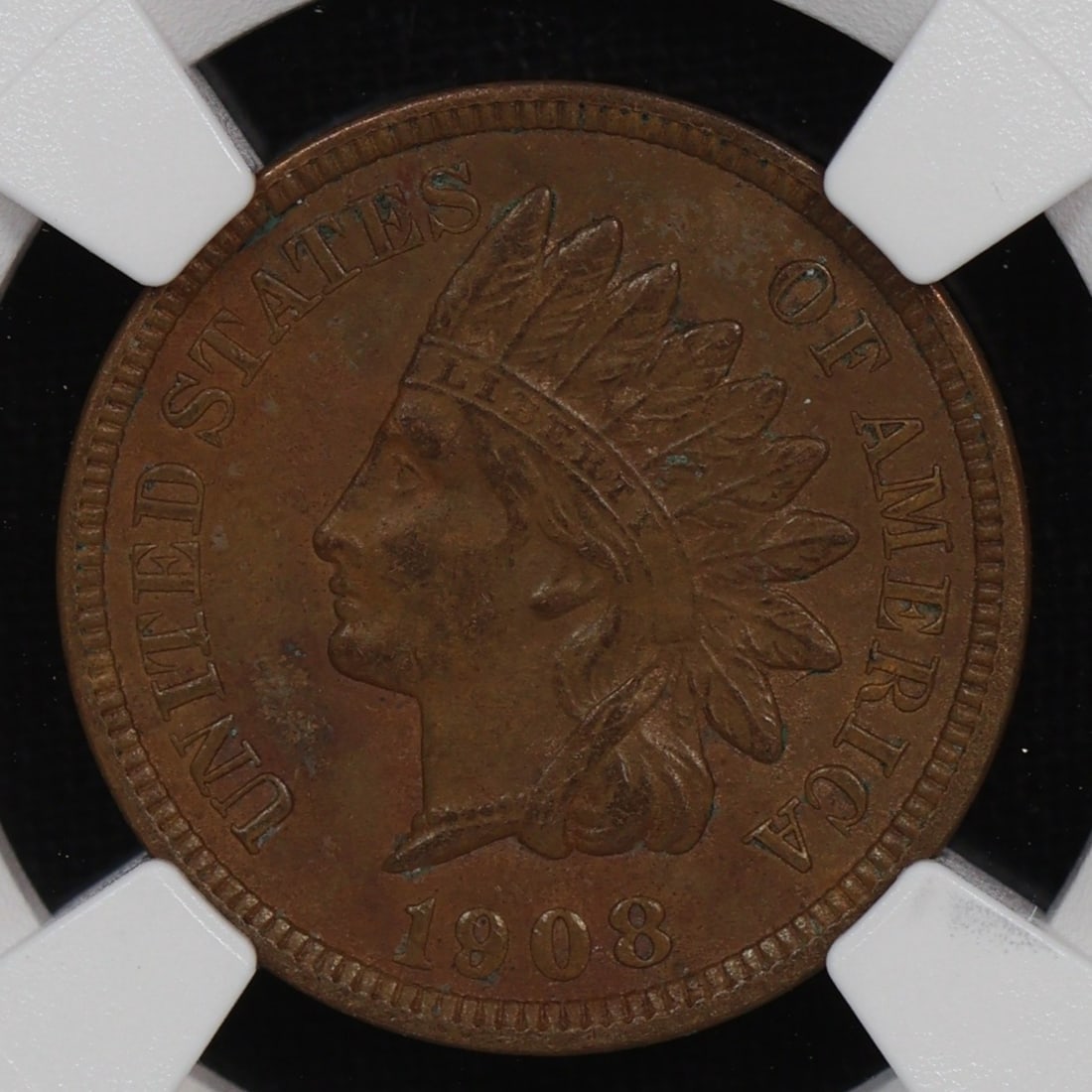 1908 S Indian Head Cent Penny NGC AU Dtls KEY DATE (1 of 4)