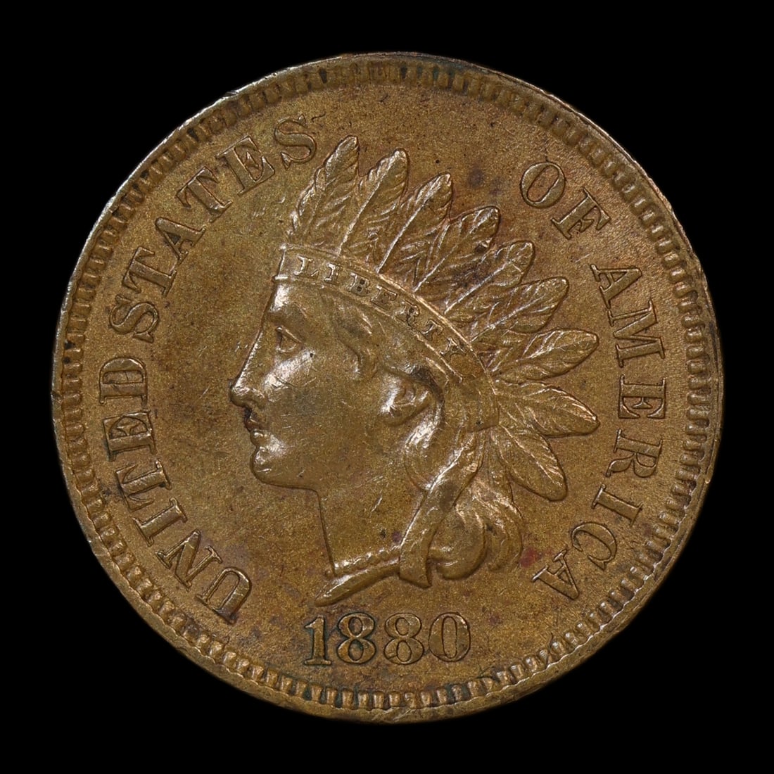 1880 Indian Head Cent Penny AU (1 of 2)