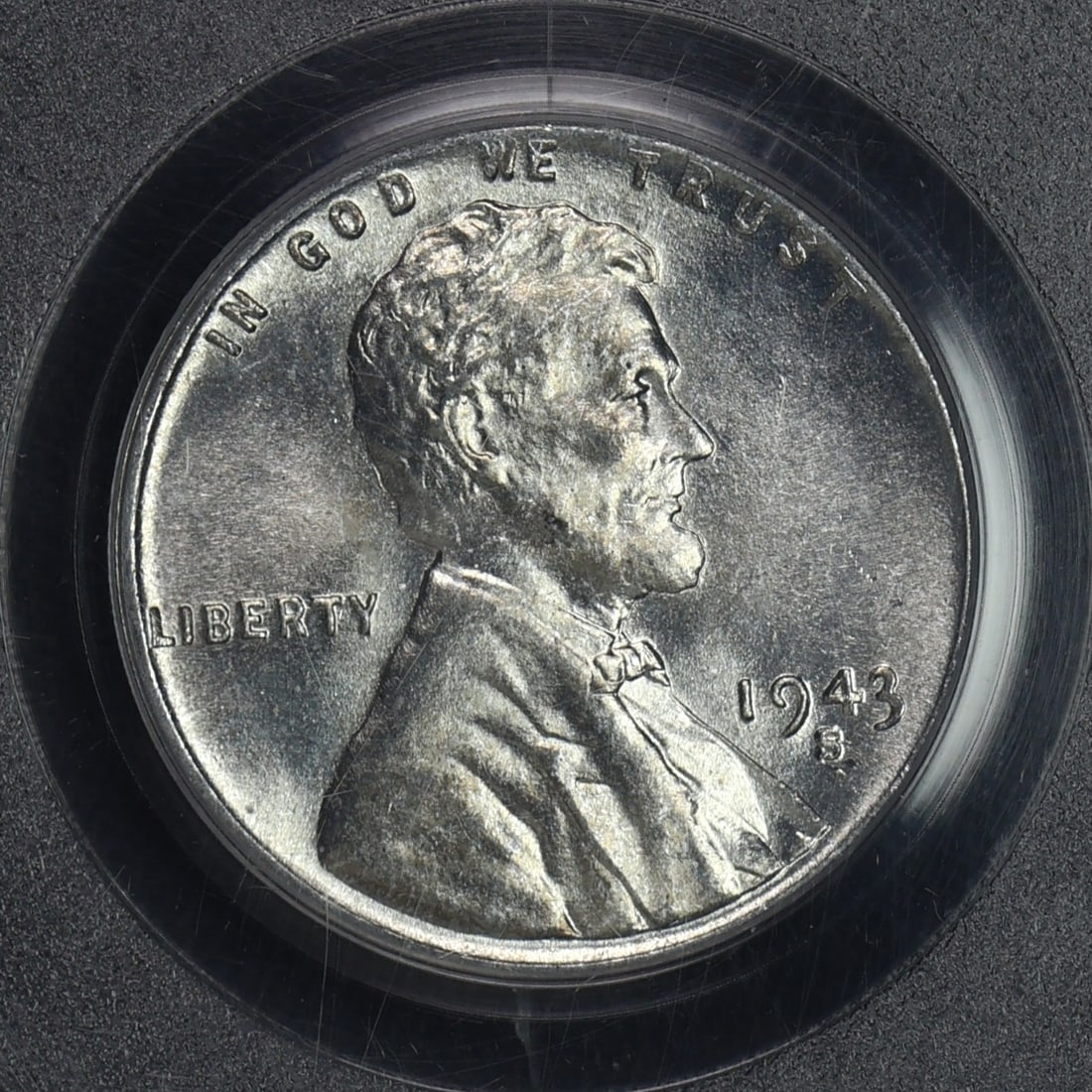 1943 S Lincoln Wheat Cent Penny STEEL PCGS MS-65 (1 of 4)