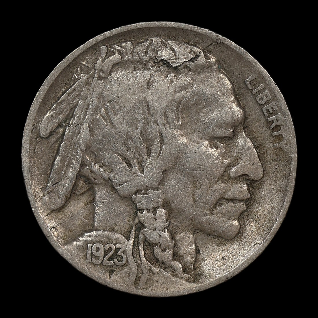1923 S Buffalo Nickel VF Lamination Error: Interesting coin with lamination errors on both sides. Plus a much better date!