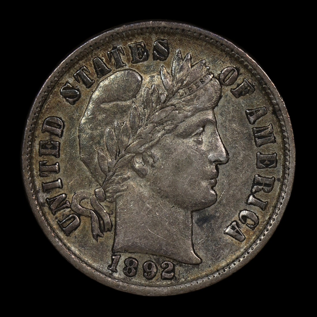 1892 Barber Silver Dime AU FIRST YEAR: 1892 Barber Silver Dime AU FIRST YEAR