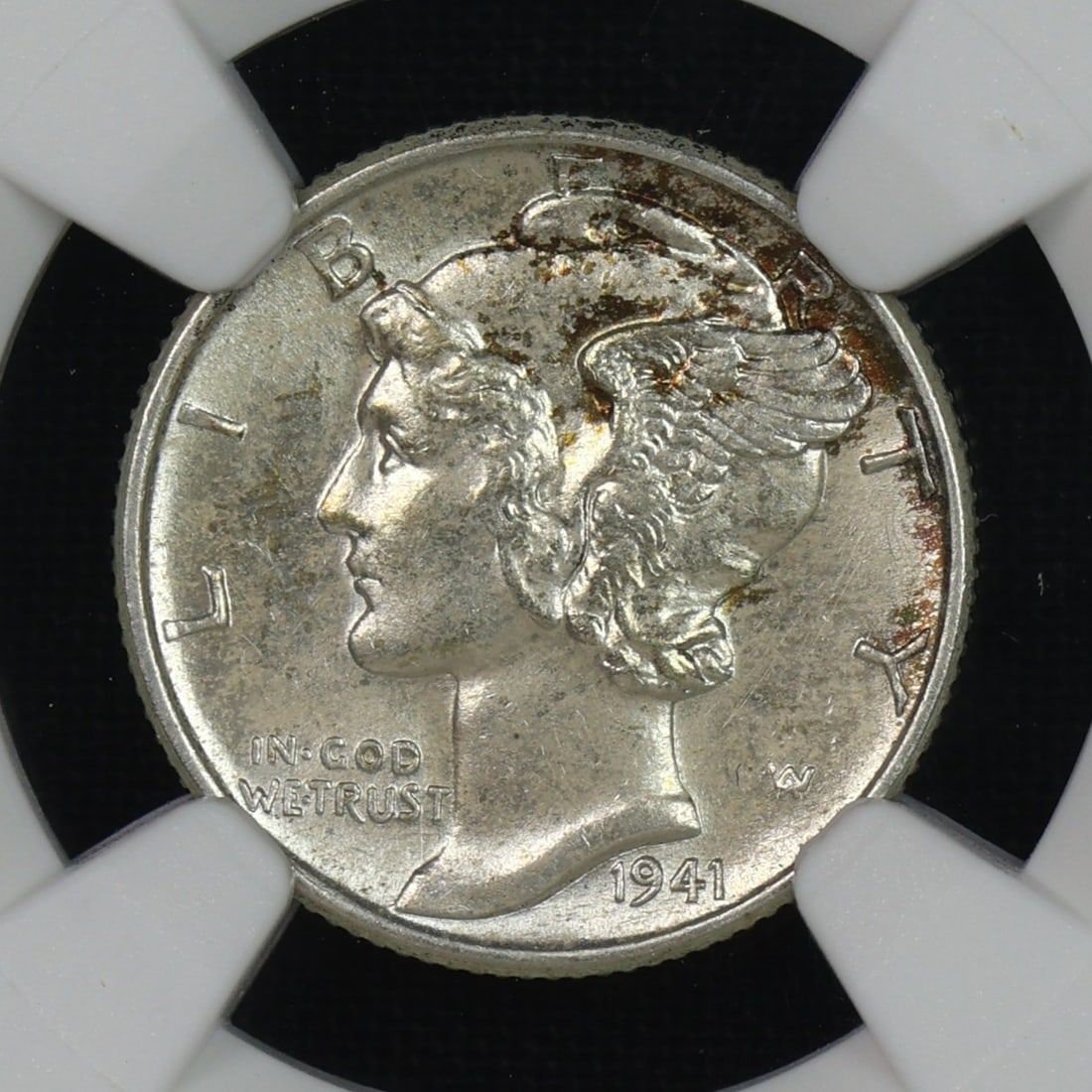 1941 Mercury Silver Dime NGC MS-64 FB: 1941 Mercury Silver Dime NGC MS-64 FB