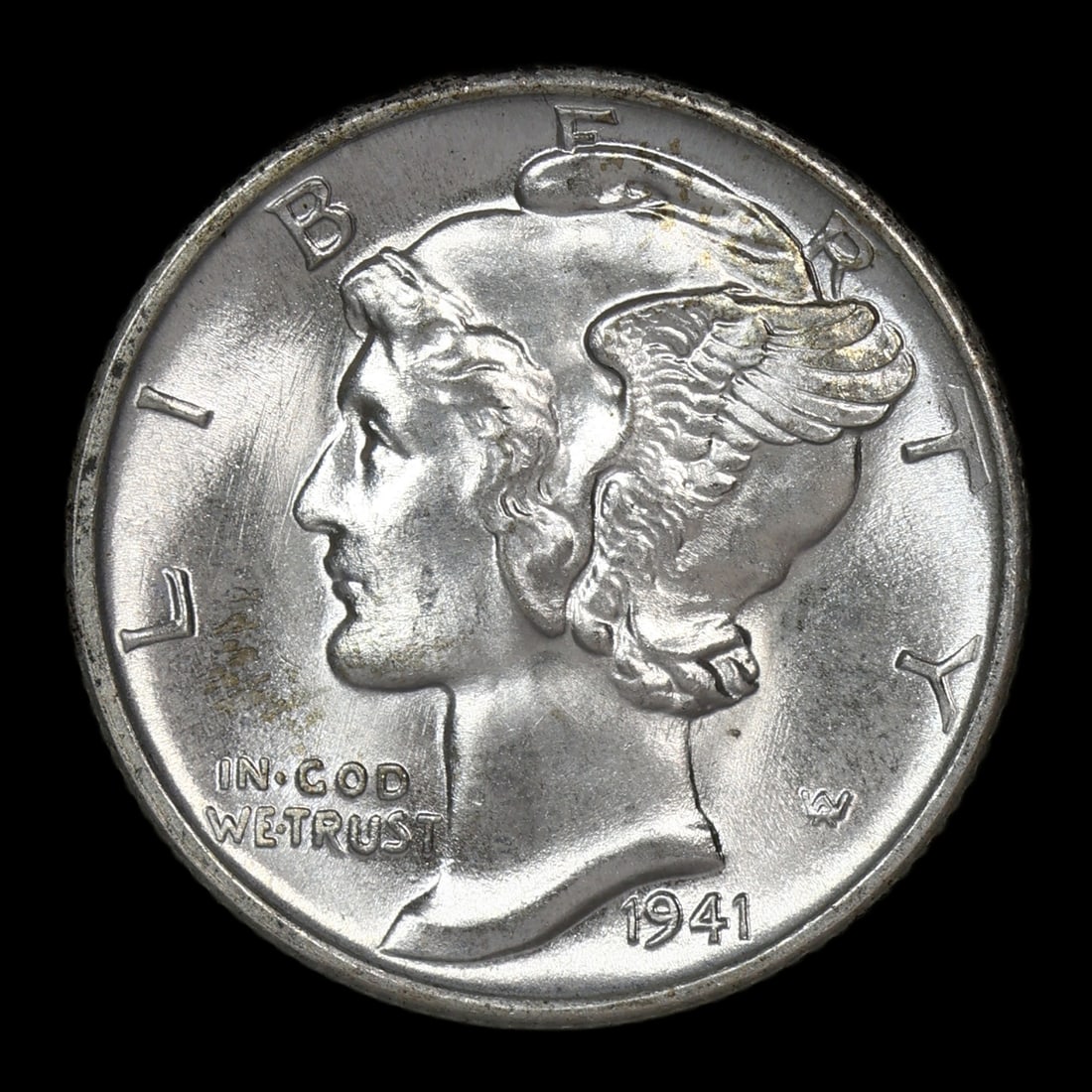 1941 S Mercury Dime GEM+: 1941 S Mercury Dime GEM+