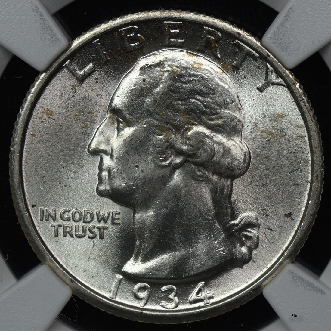 1934 Washington Silver Quarter NGC MS-63 Better Dt: 1934 Washington Silver Quarter NGC MS-63 Better Dt