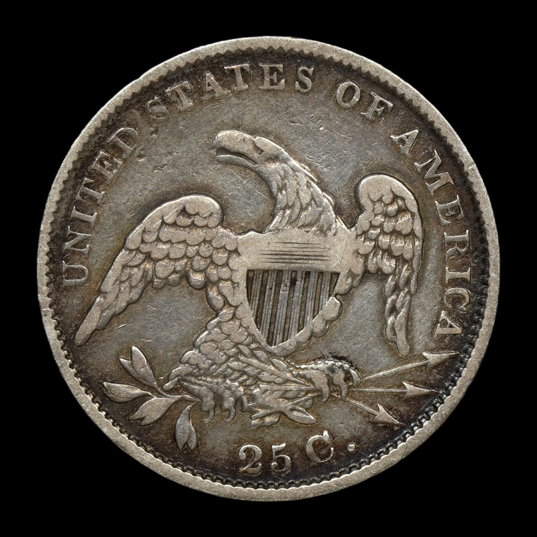 1833 Capped Bust Silver Quarter RARE - 2