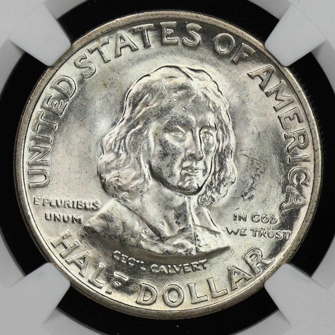 1934 Maryland Silver Commem Half 50c NGC MS-65: Beautiful slightly rotated reverse